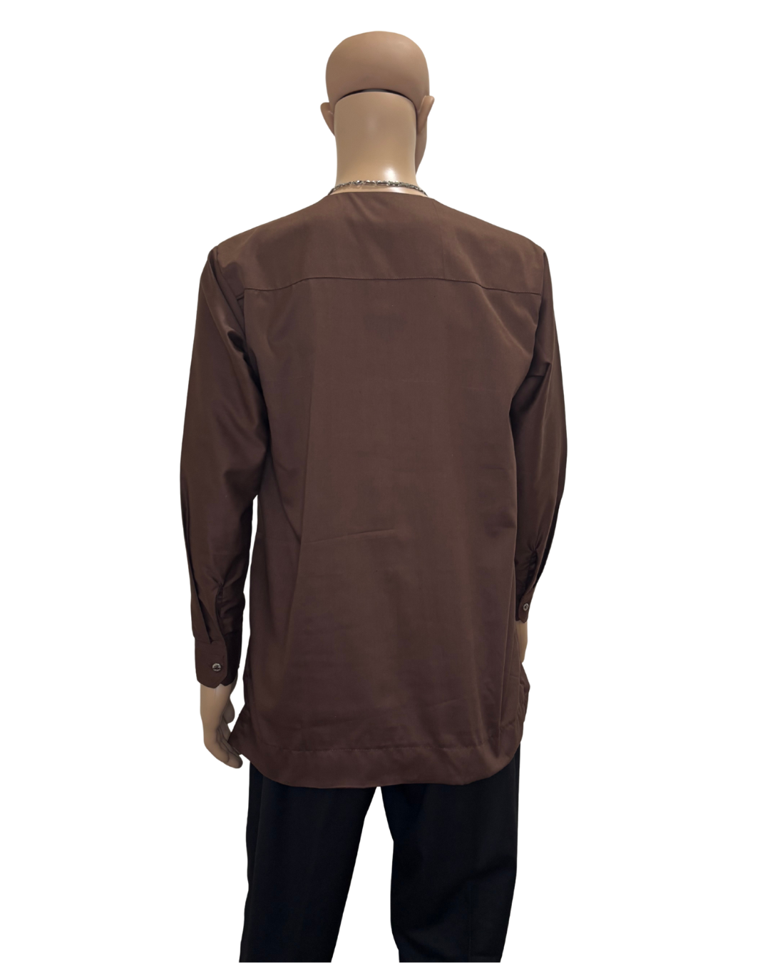 Choco Ember Long Sleeves African Print Shirt