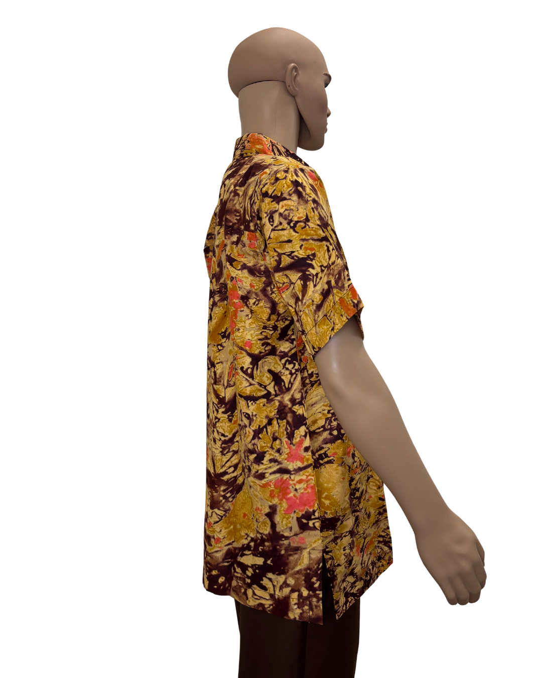 Butterscotch Splash Short Sleeves African Print Shirt