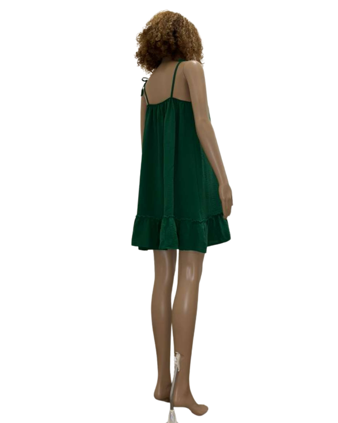 Emerald Tie-Strap Mini Dress