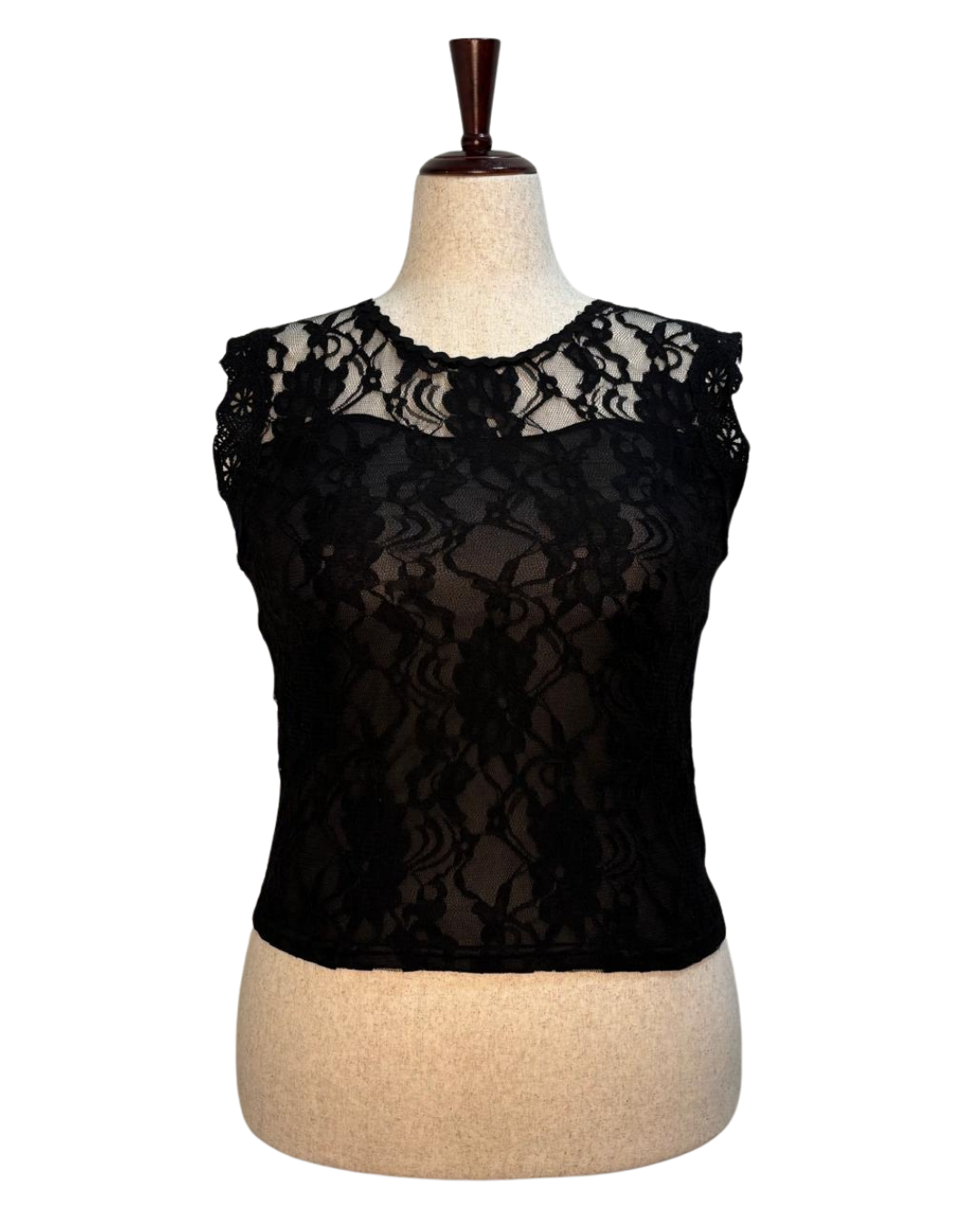 Midnight Lace Sheer Top