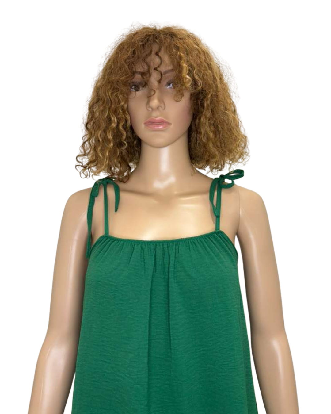 Emerald Tie-Strap Mini Dress