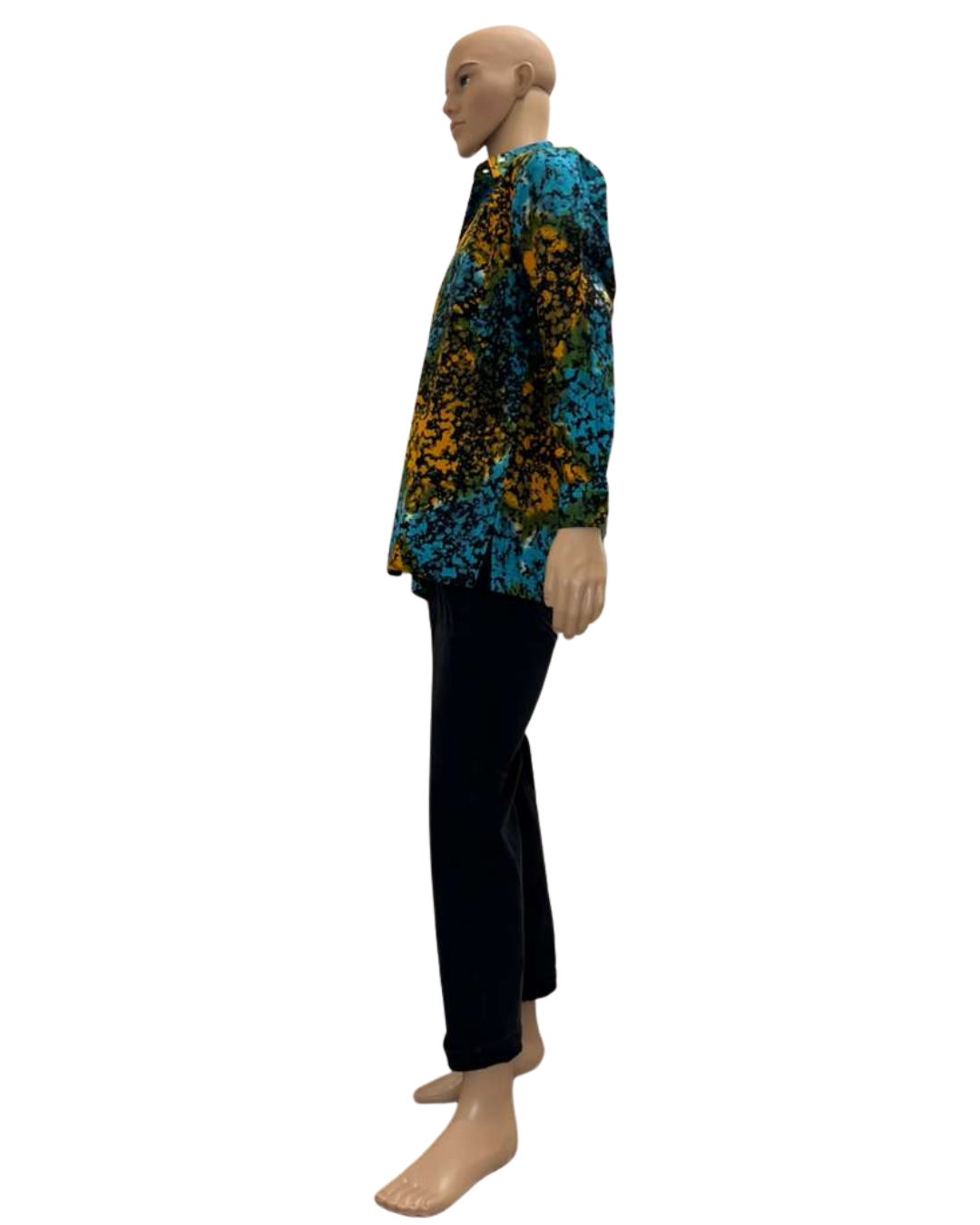 Molten Splash Long-Sleeves African Print Shirt