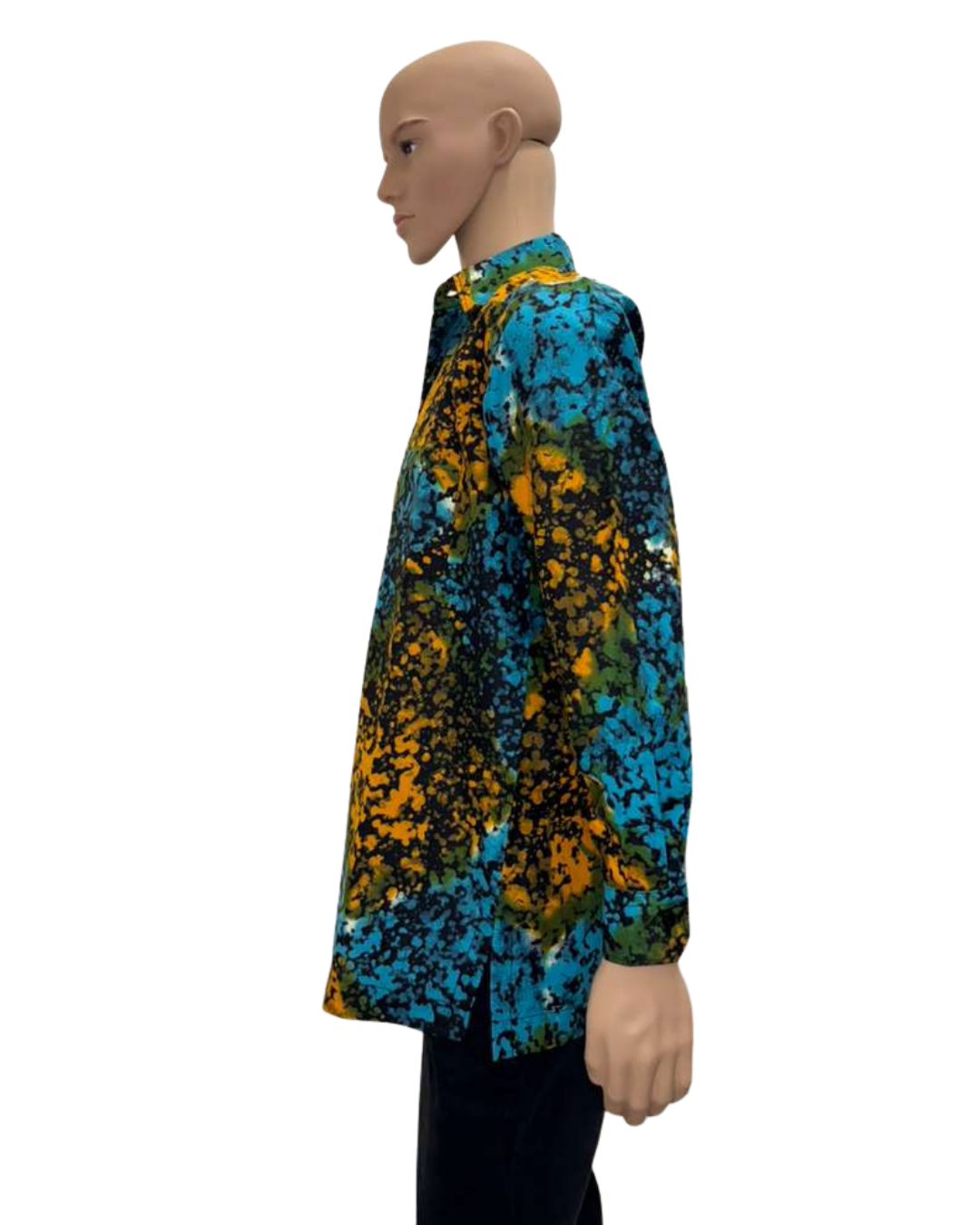 Molten Splash Long-Sleeves African Print Shirt