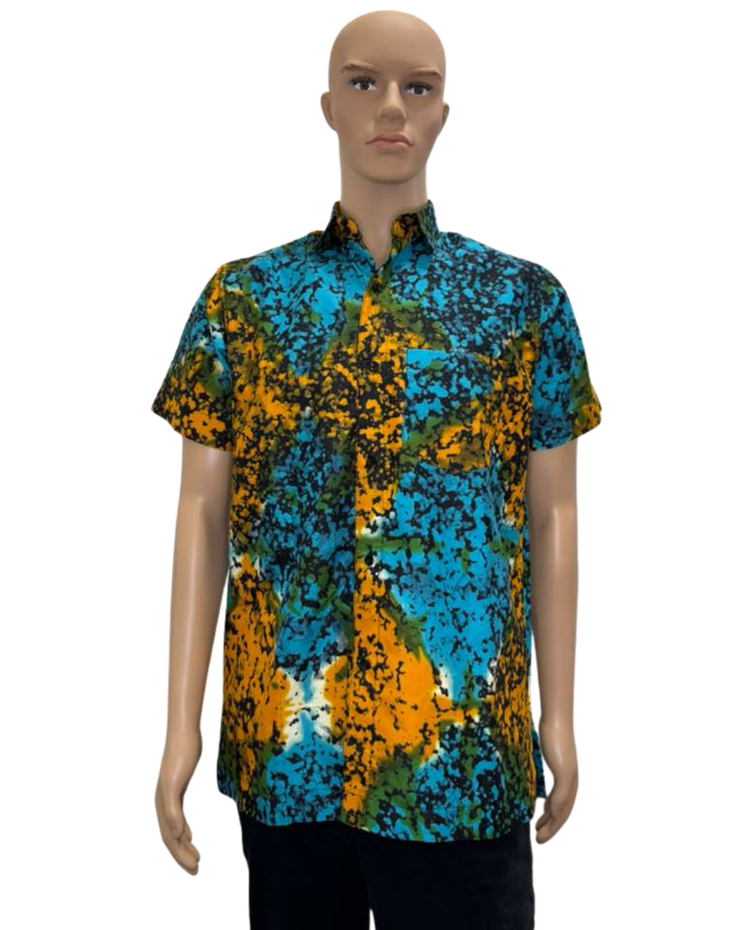 Molten Splash Short Sleeves African Print Shirt