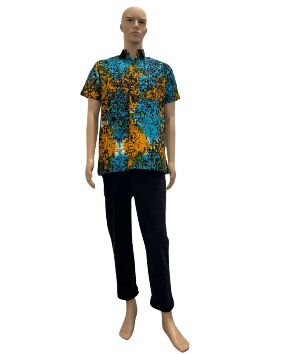 Molten Splash Short Sleeves African Print Shirt