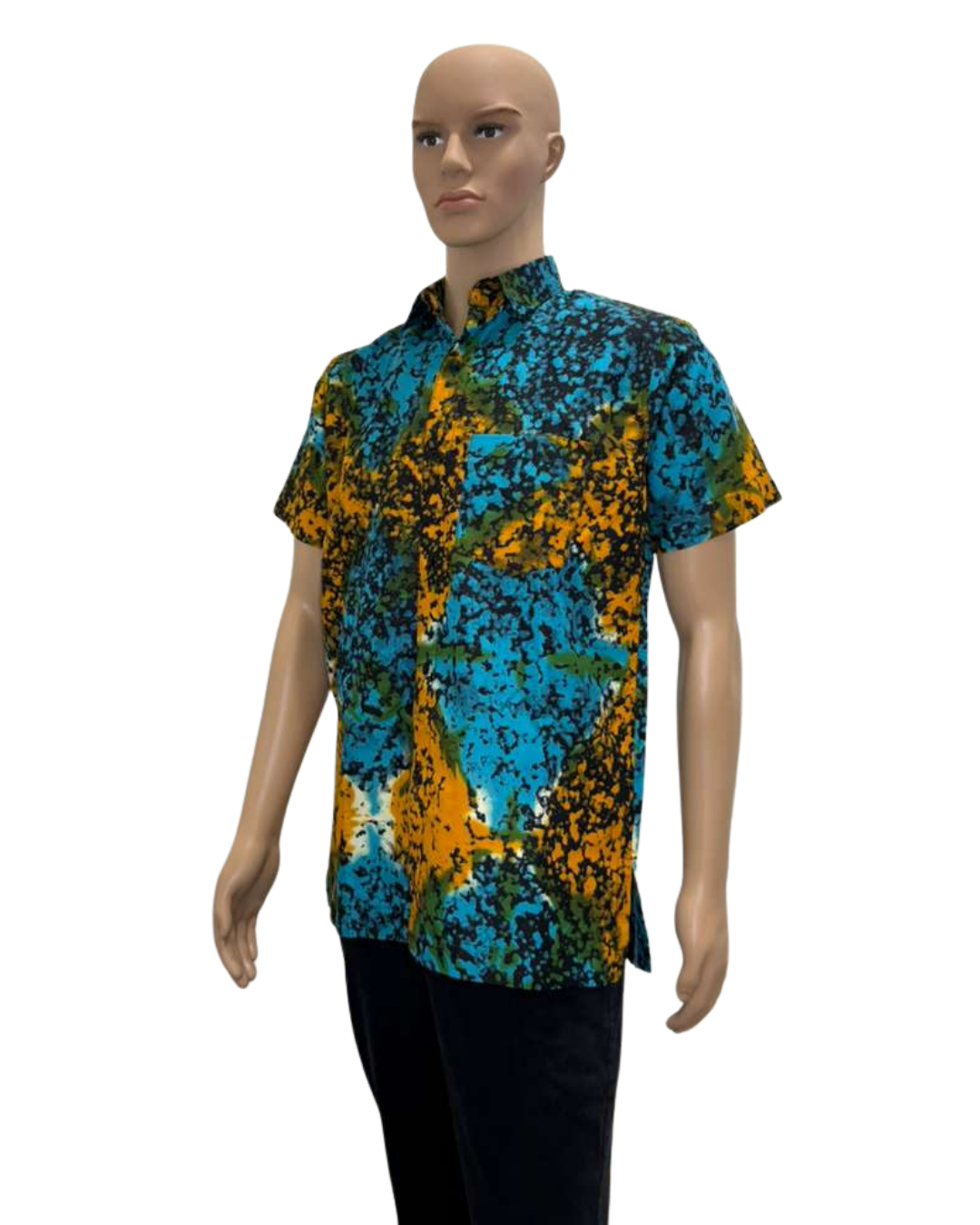 Molten Splash Short Sleeves African Print Shirt