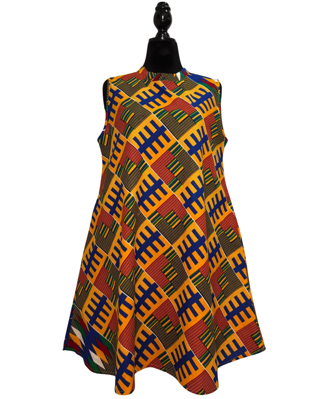 Kente Whirl Midi Dress