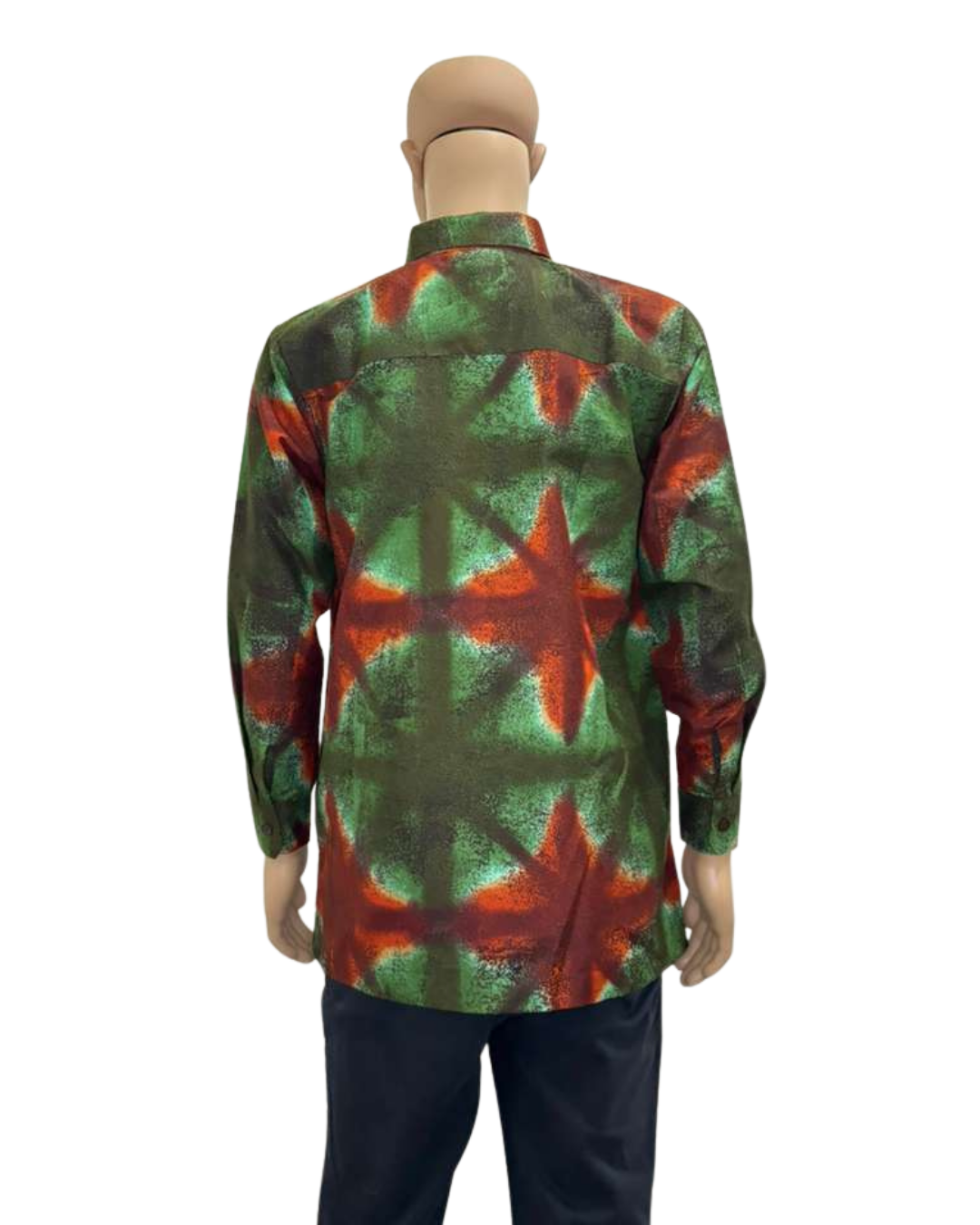 Ember Moss Long-Sleeves African Print Shirt