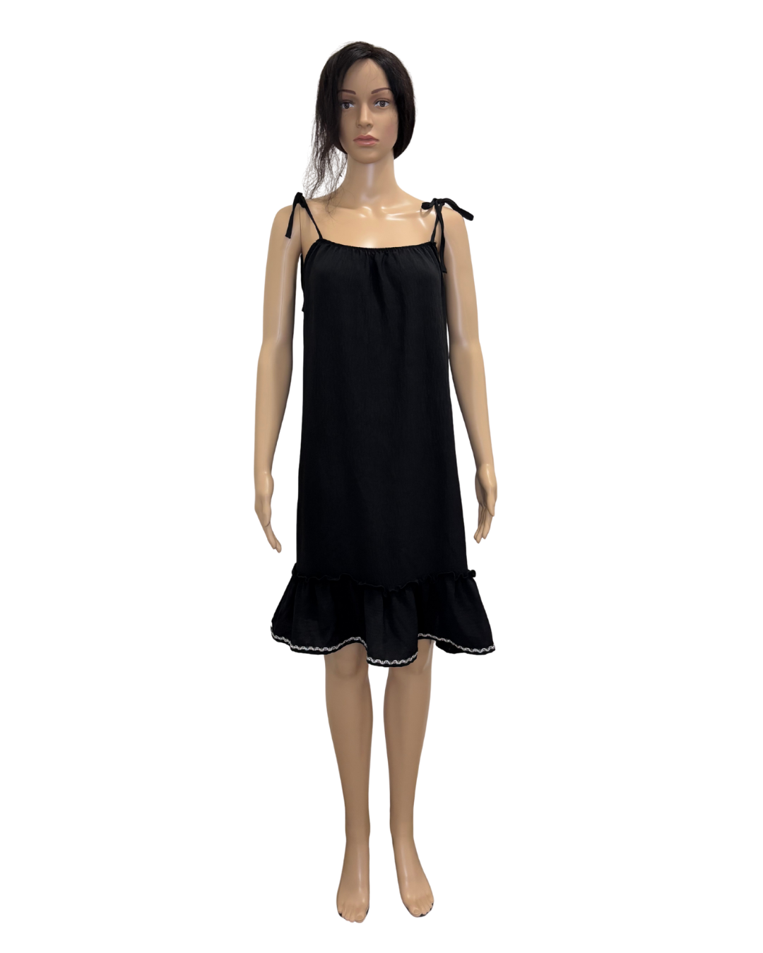 Raven Tie-Strap Mini Dress