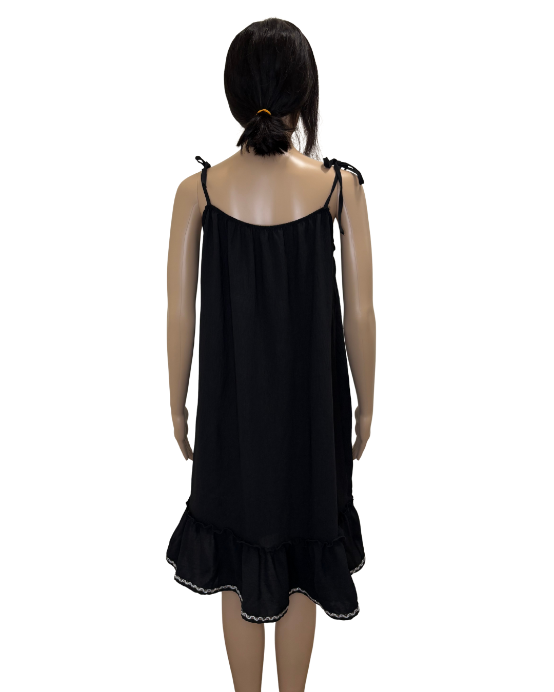 Raven Tie-Strap Mini Dress