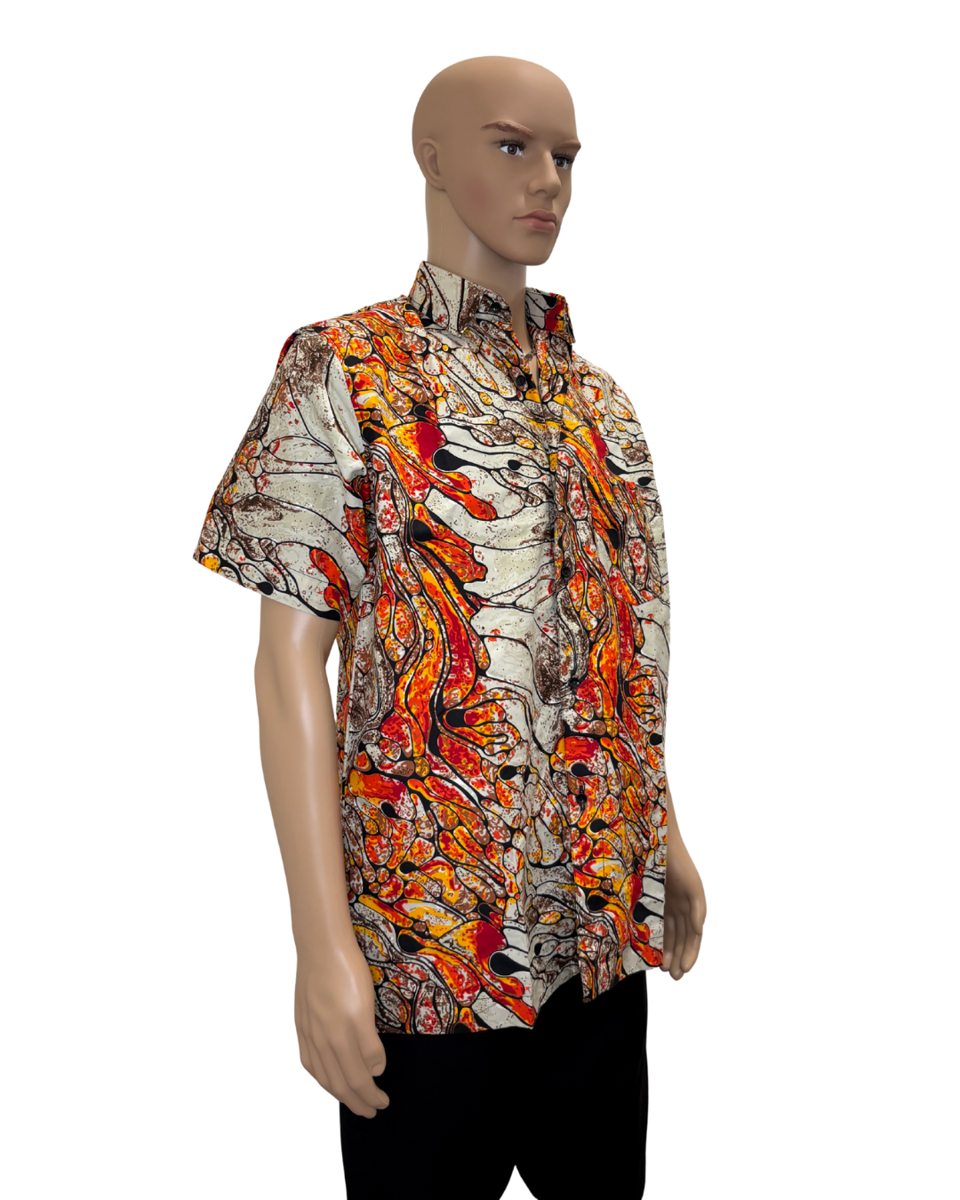 Lava Lane Short Sleeves African Print Shirt