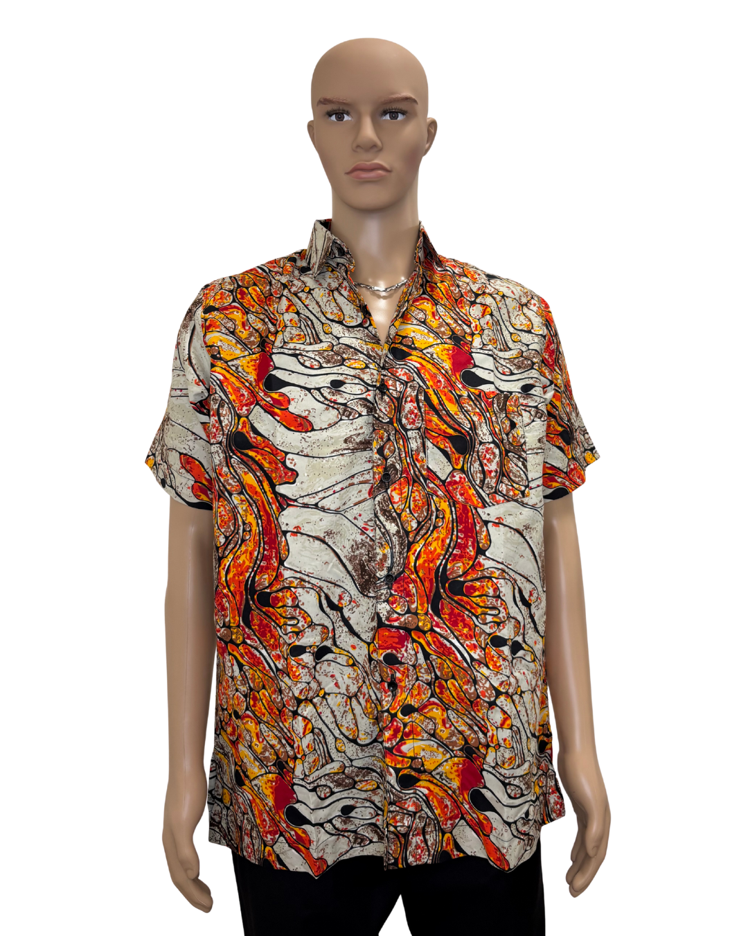 Lava Lane Short Sleeves African Print Shirt