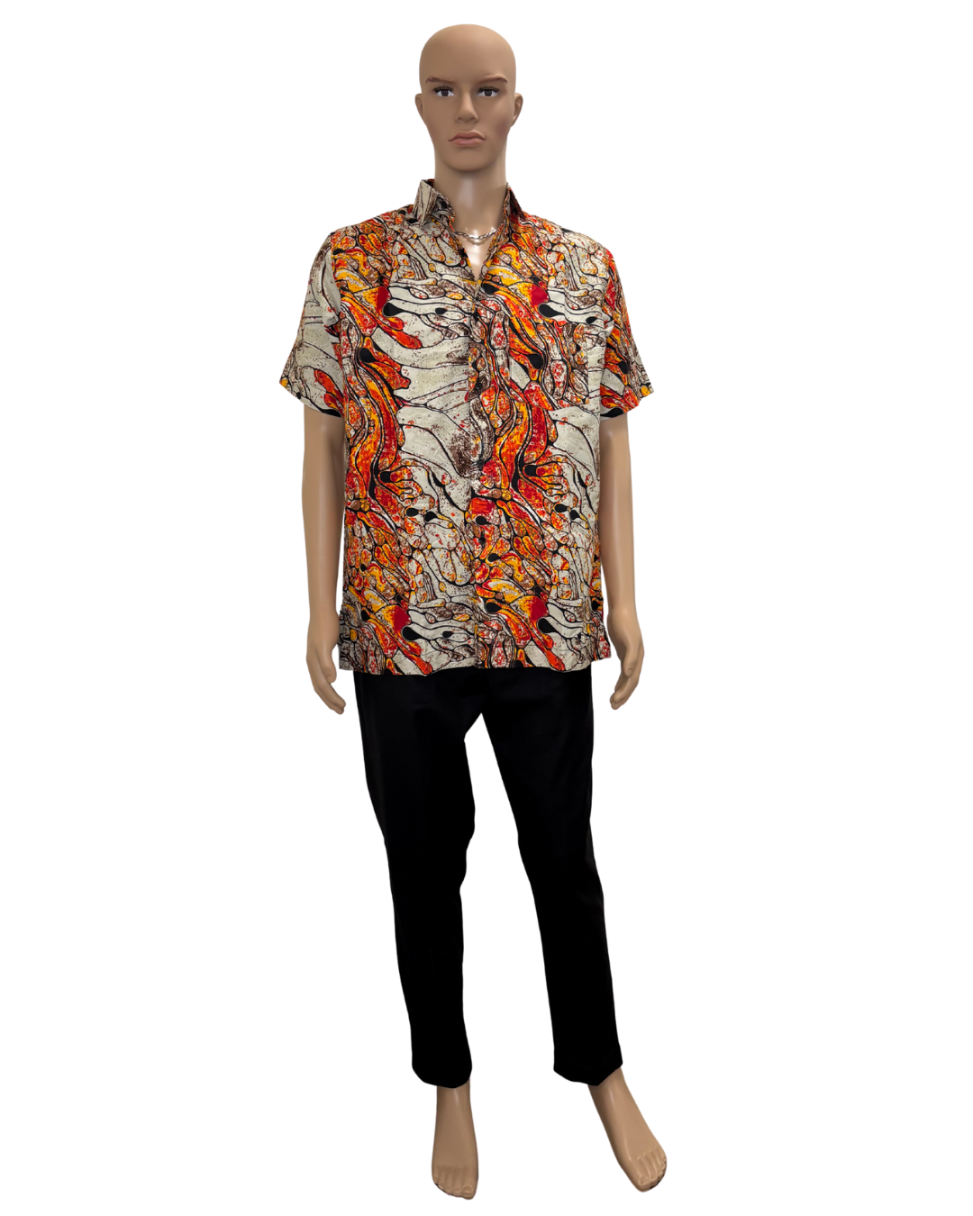 Lava Lane Short Sleeves African Print Shirt