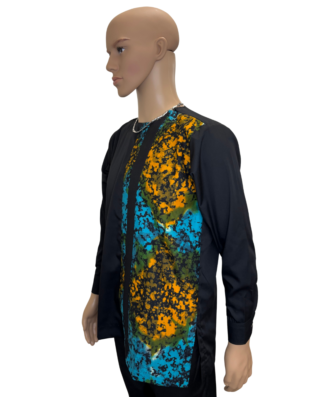 Molten Splash Arc Long Sleeves African Print Shirt