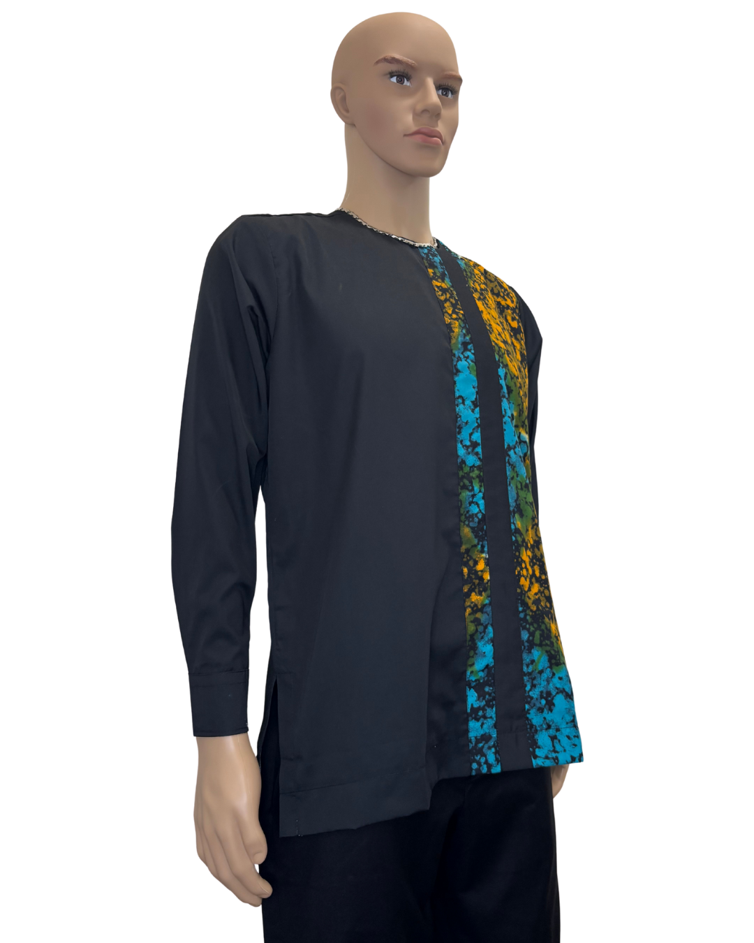 Molten Splash Arc Long Sleeves African Print Shirt