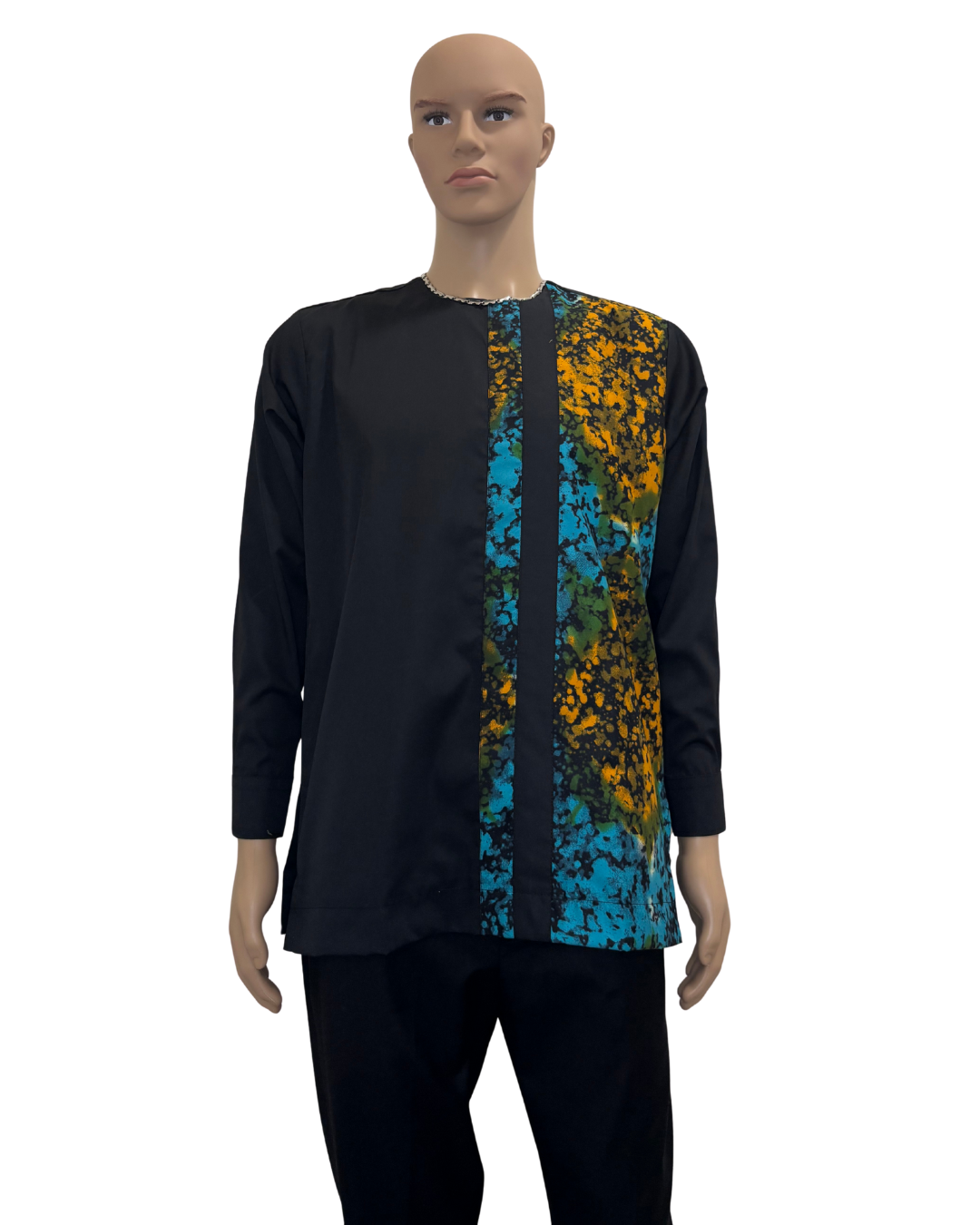 Molten Splash Arc Long Sleeves African Print Shirt