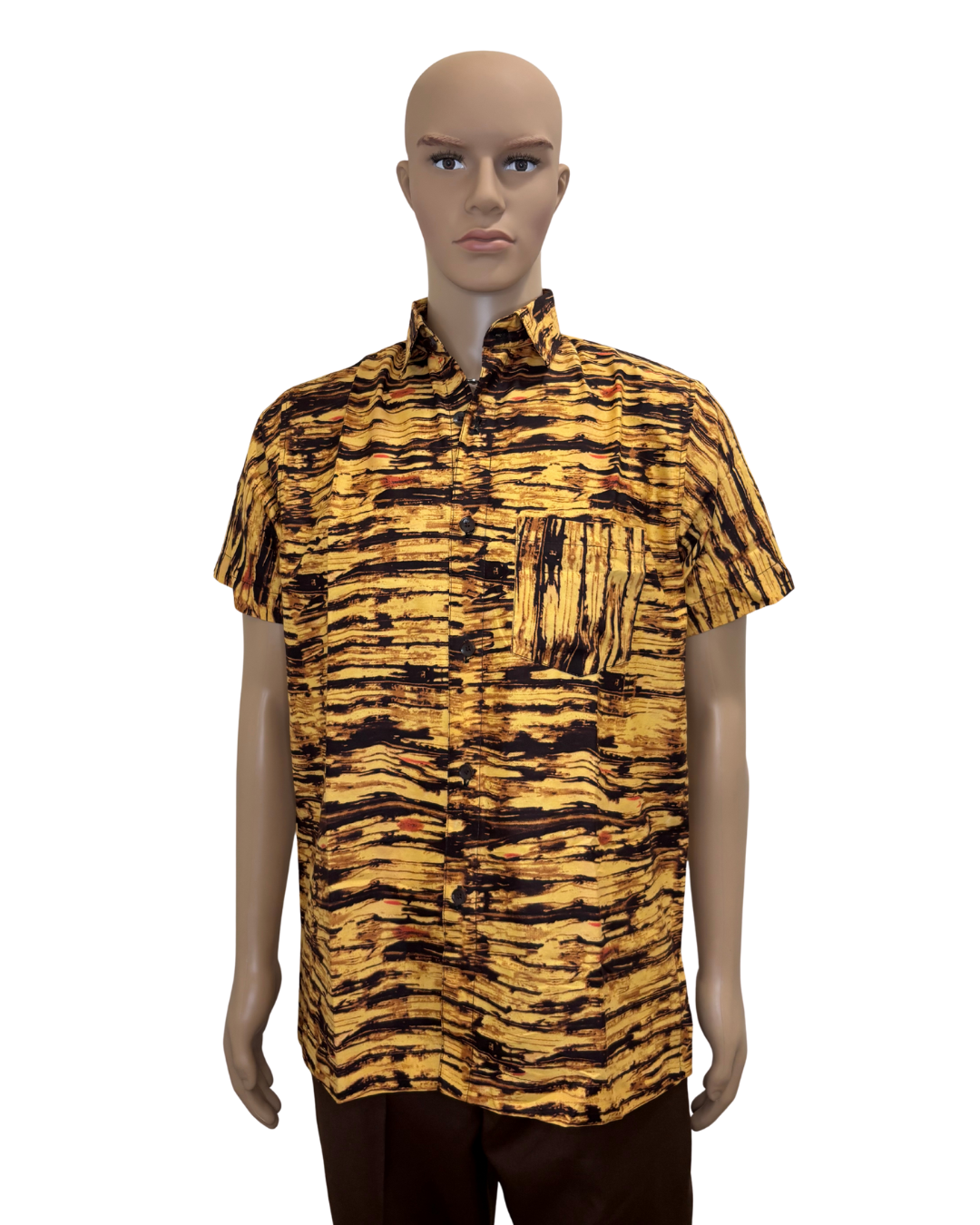 Marbled Mood Short Sleeves African Print Shirt