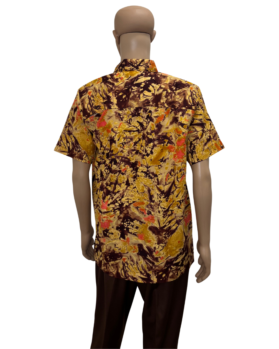 Butterscotch Splash Short Sleeves African Print Shirt