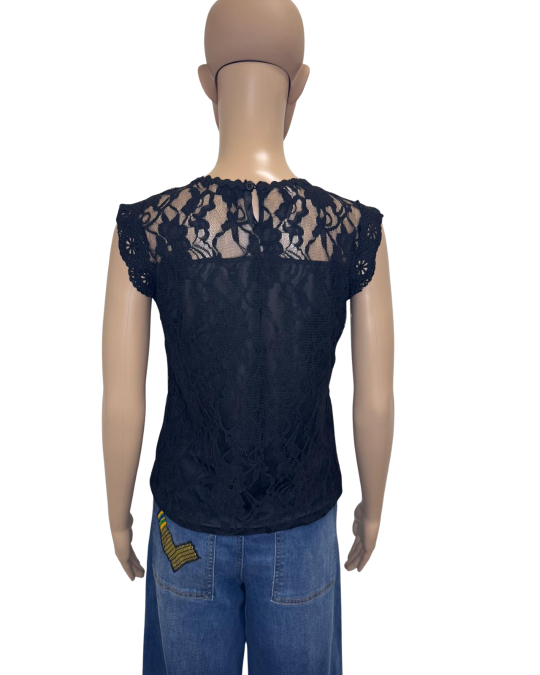 Midnight Lace Sheer Top