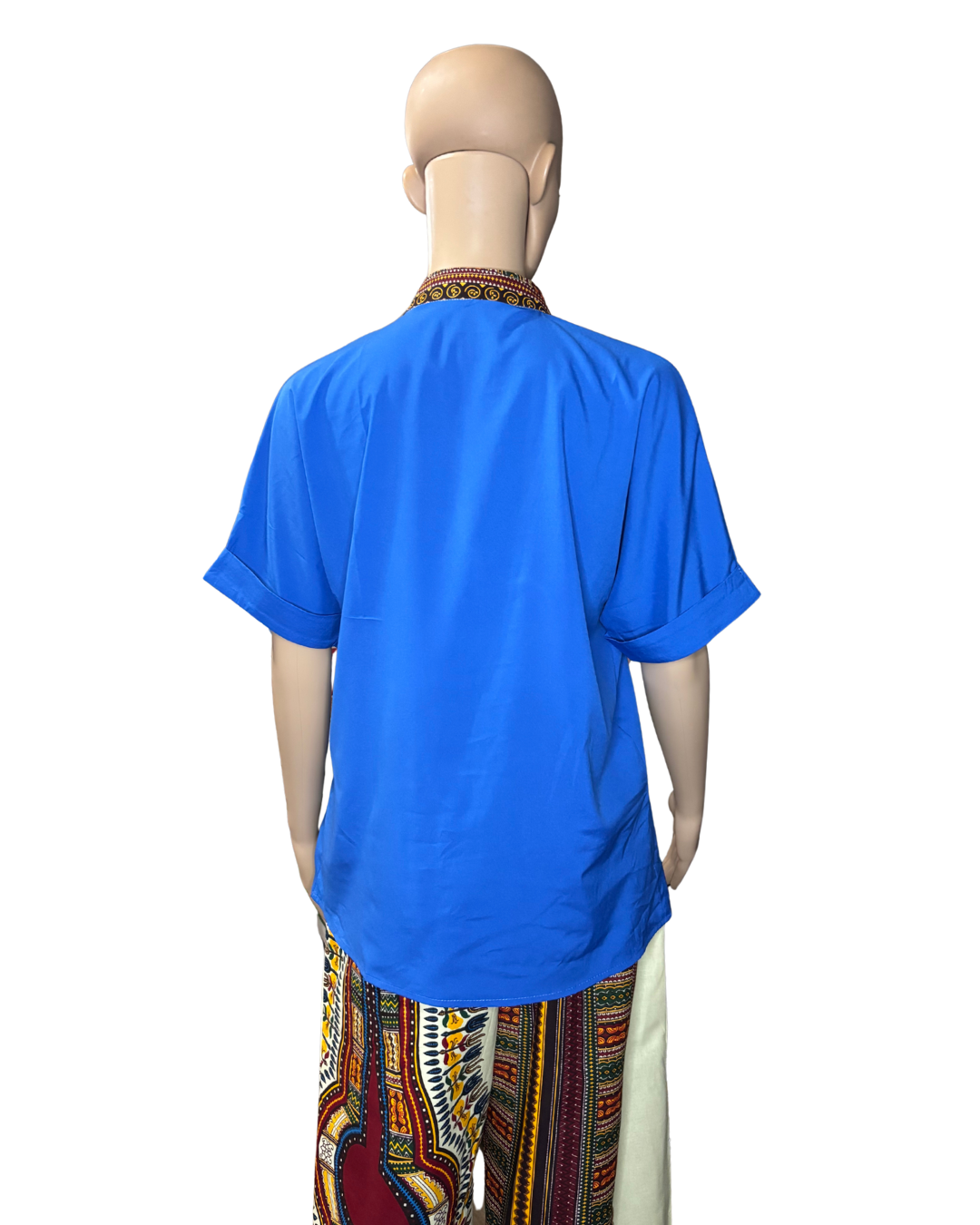 Royal Blue Dashiki Two-Piece Set