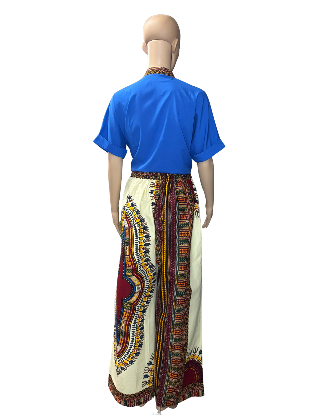 Royal Blue Dashiki Two-Piece Set