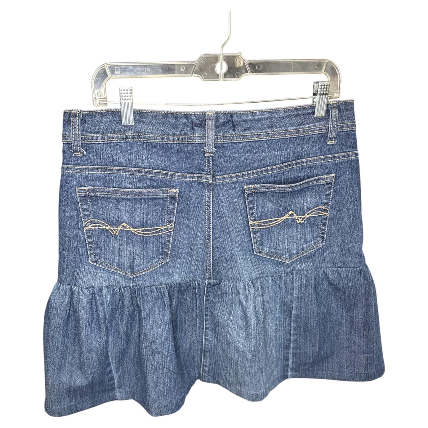 Vintage Ruffle Denim Skirt