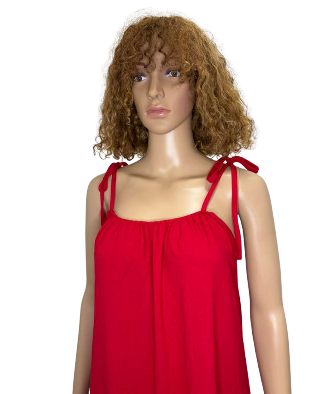 Red Bloom Drape Dress