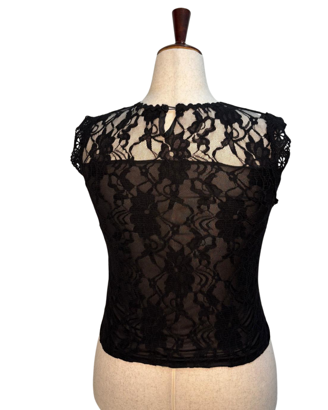 Midnight Lace Sheer Top
