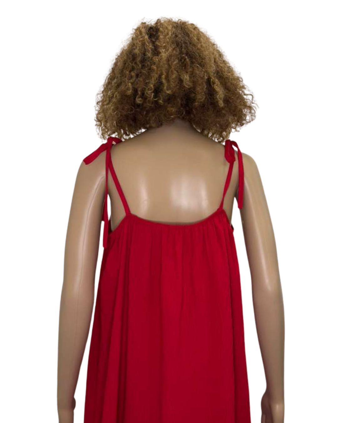 Red Bloom Drape Dress