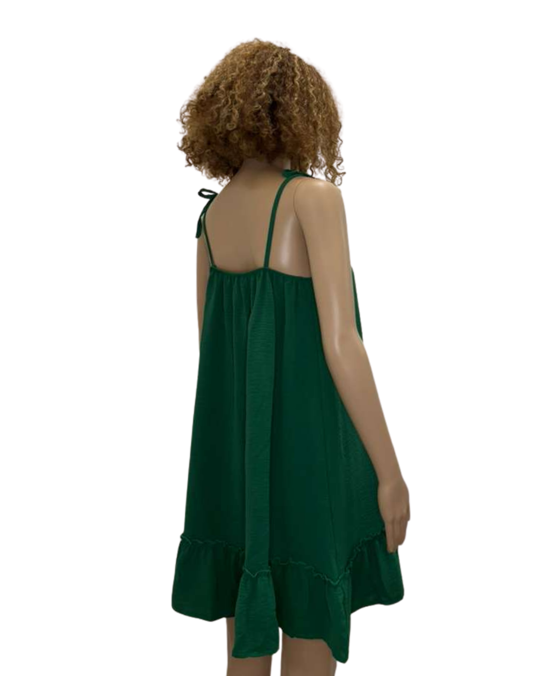 Emerald Tie-Strap Mini Dress