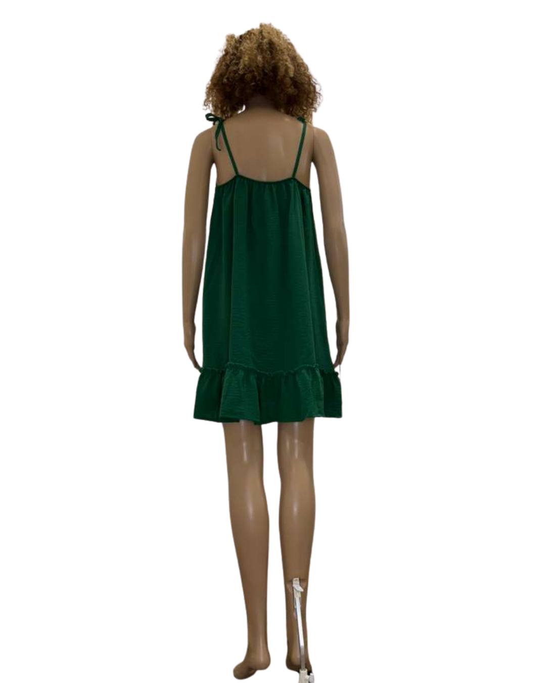 Emerald Tie-Strap Mini Dress