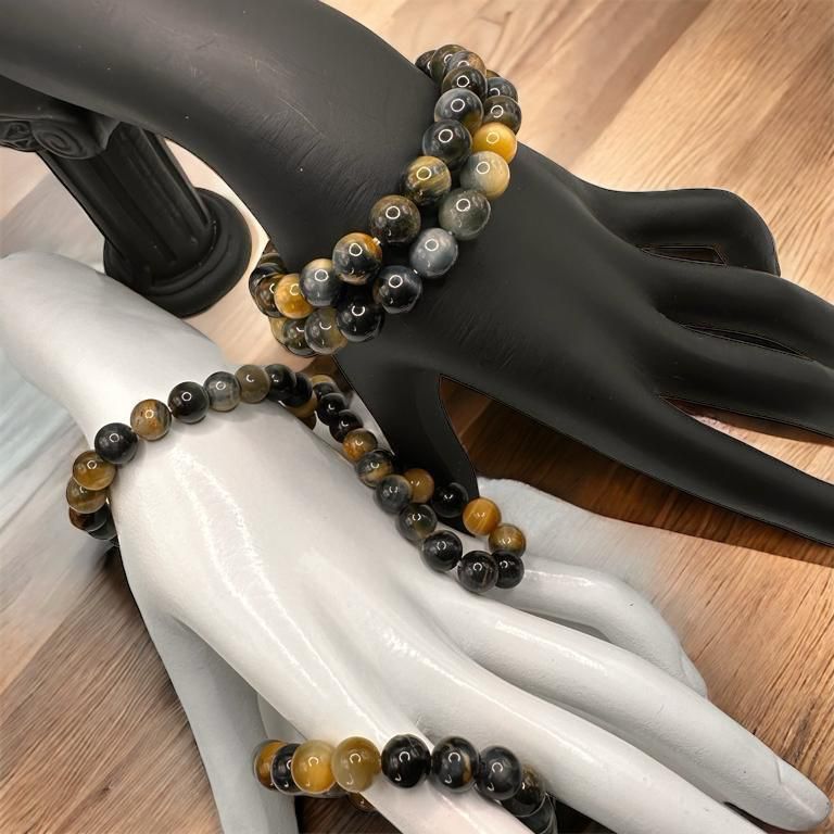 Tiger Glow Beaded Bracelet