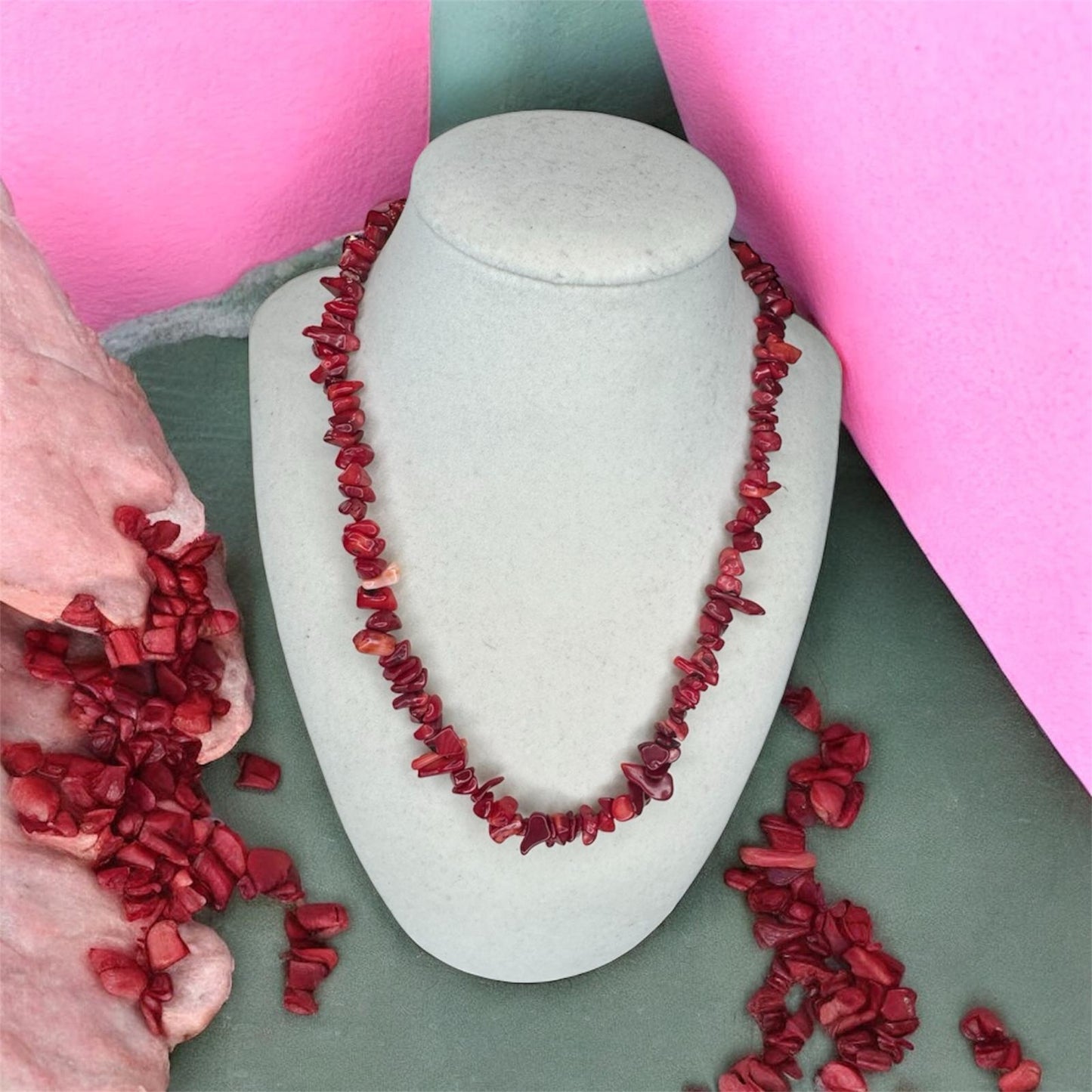 Crimson Coral Necklace