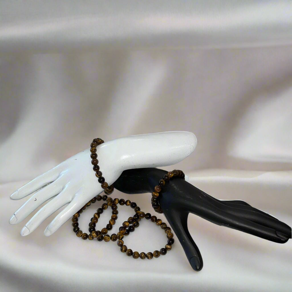 Tiger Glow Beaded Bracelet