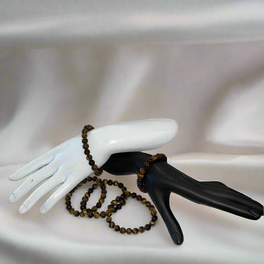 Tiger Glow Beaded Bracelet