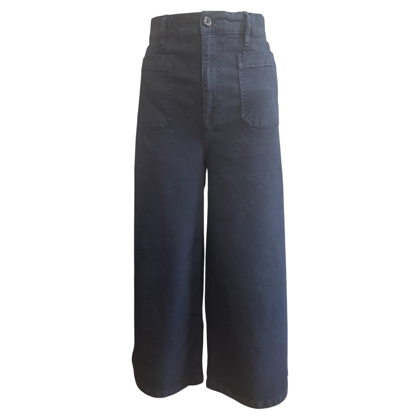 High-Waist Wide Leg Cotton Linen Pants