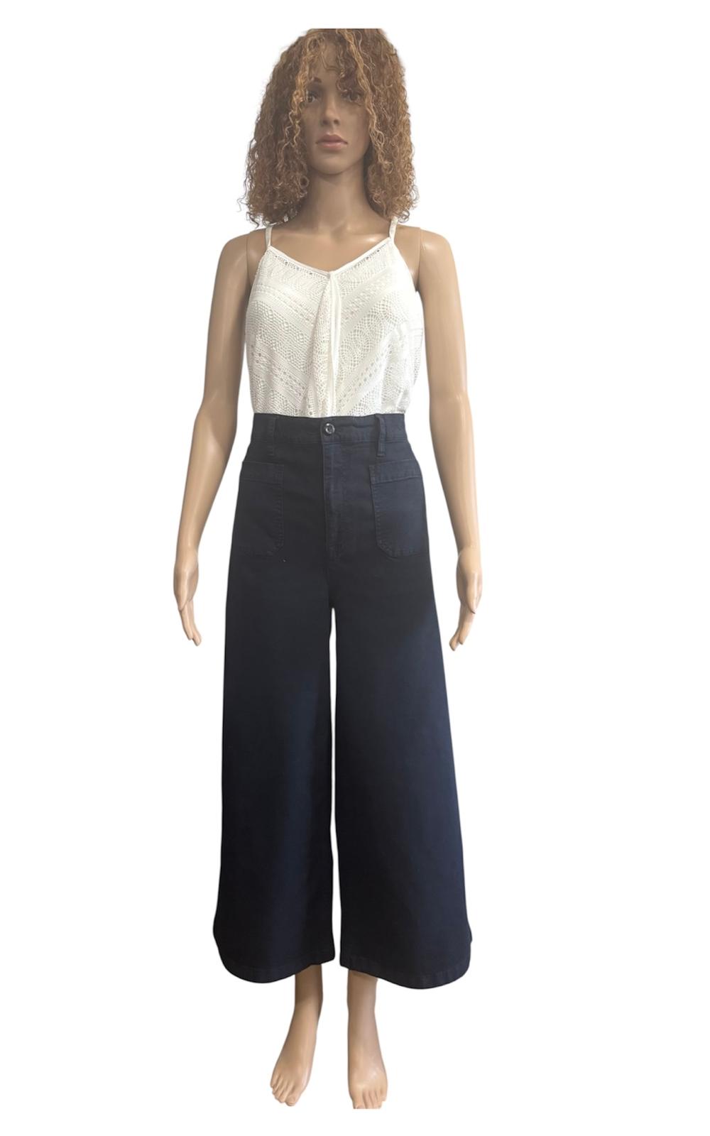 High-Waist Wide Leg Cotton Linen Pants