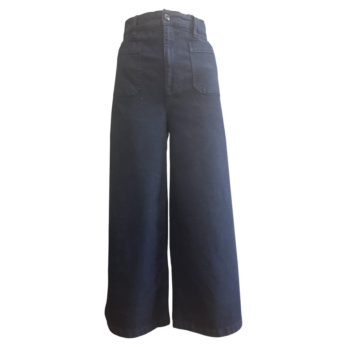 High-Waist Wide Leg Cotton Linen Pants