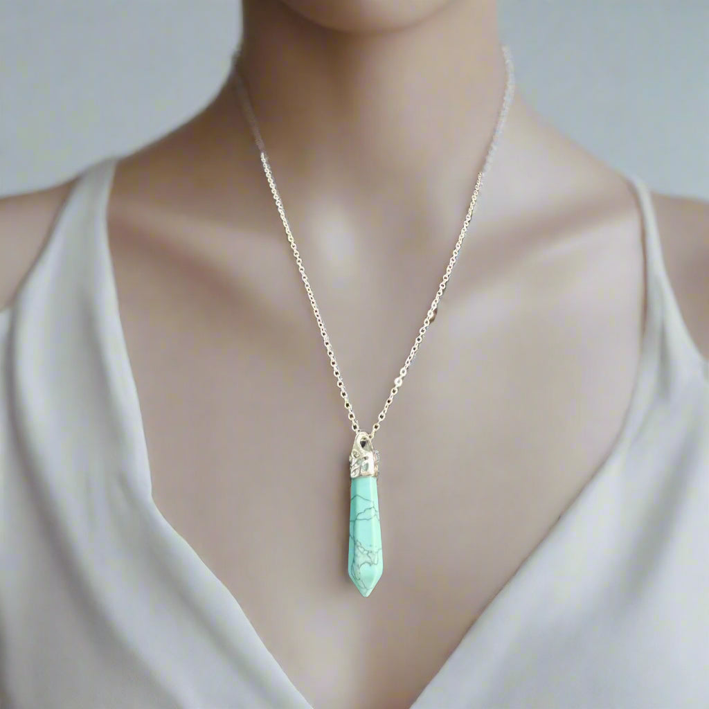 Silver Necklace with Pendants