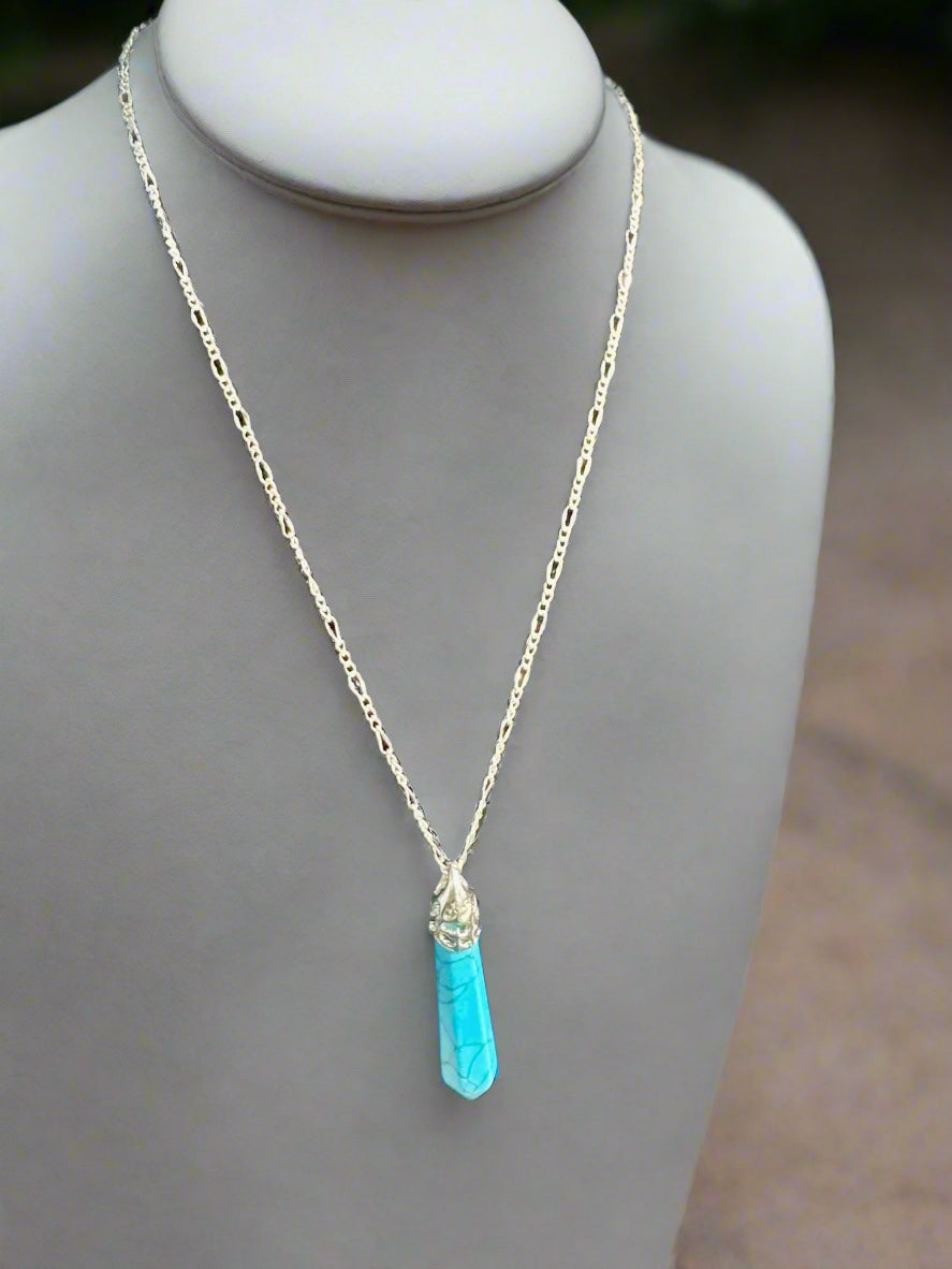 Silver Necklace with Pendants