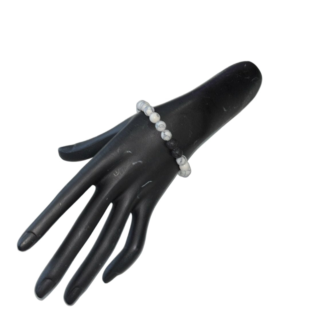 Marble & Lava Beaded Bracelet