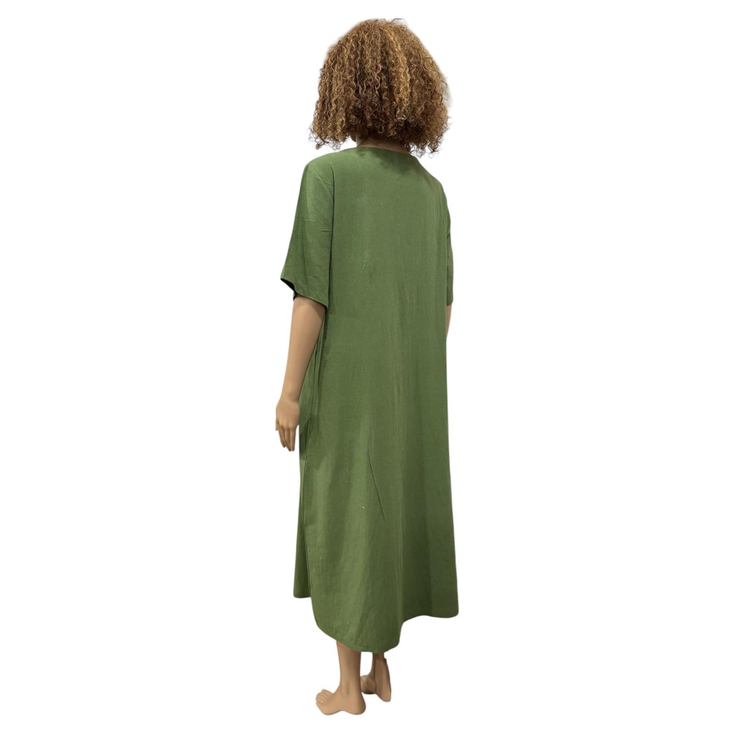 Olive Bloom Pocket Dress